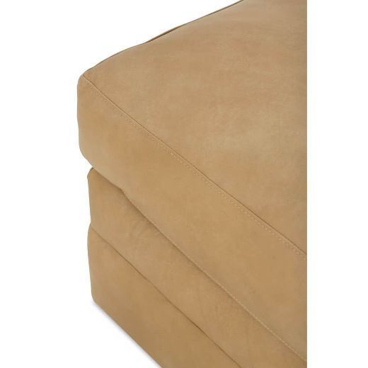 Picture of Madeline Leather Built to Floor Ottoman